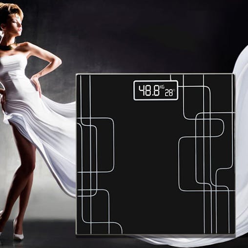 SOGA 180kg Electronic Talking Scale Weight Fitness Glass Bathroom Scale LCD Display