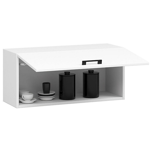 Meuble de cuisine haut AKORD W80 OLIWIA G1 modulable Blanc 80 cm 1 porte couleur Blanc 1 étagère 80x30x29 cm