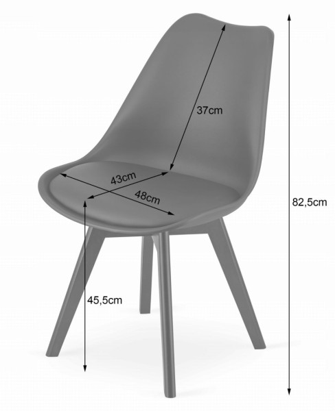 Zestaw stół prostokątny 120x80 craft   4 krzesła MARK czarne