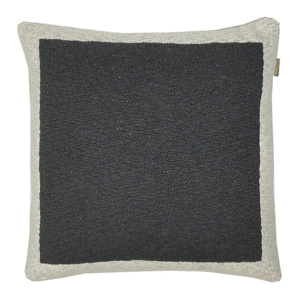 POSTER - Coussin tricoté uni noir 50x50