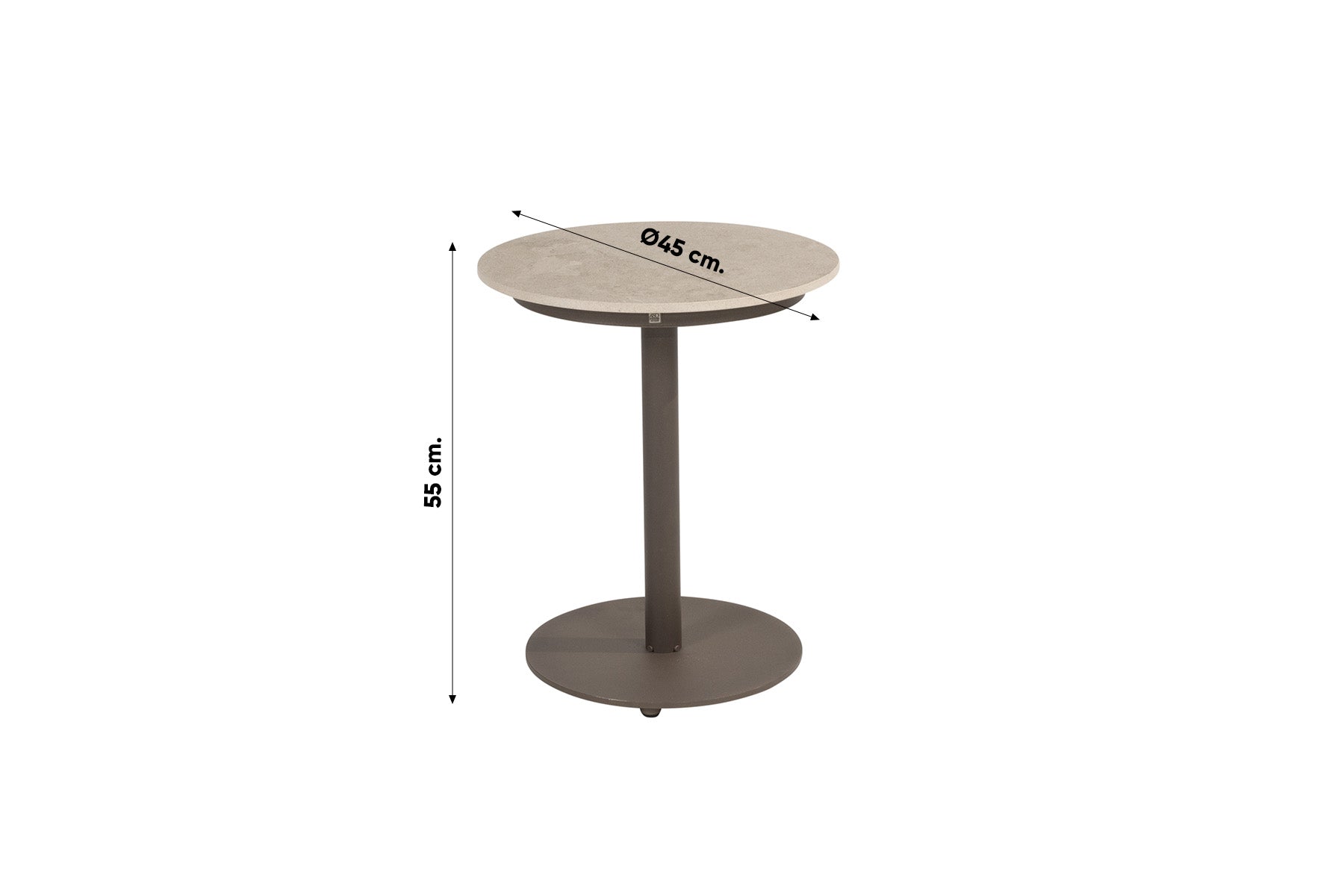 4 Seasons Outdoor Boaz koffietafel - terre keramiek - Ø45 cm.