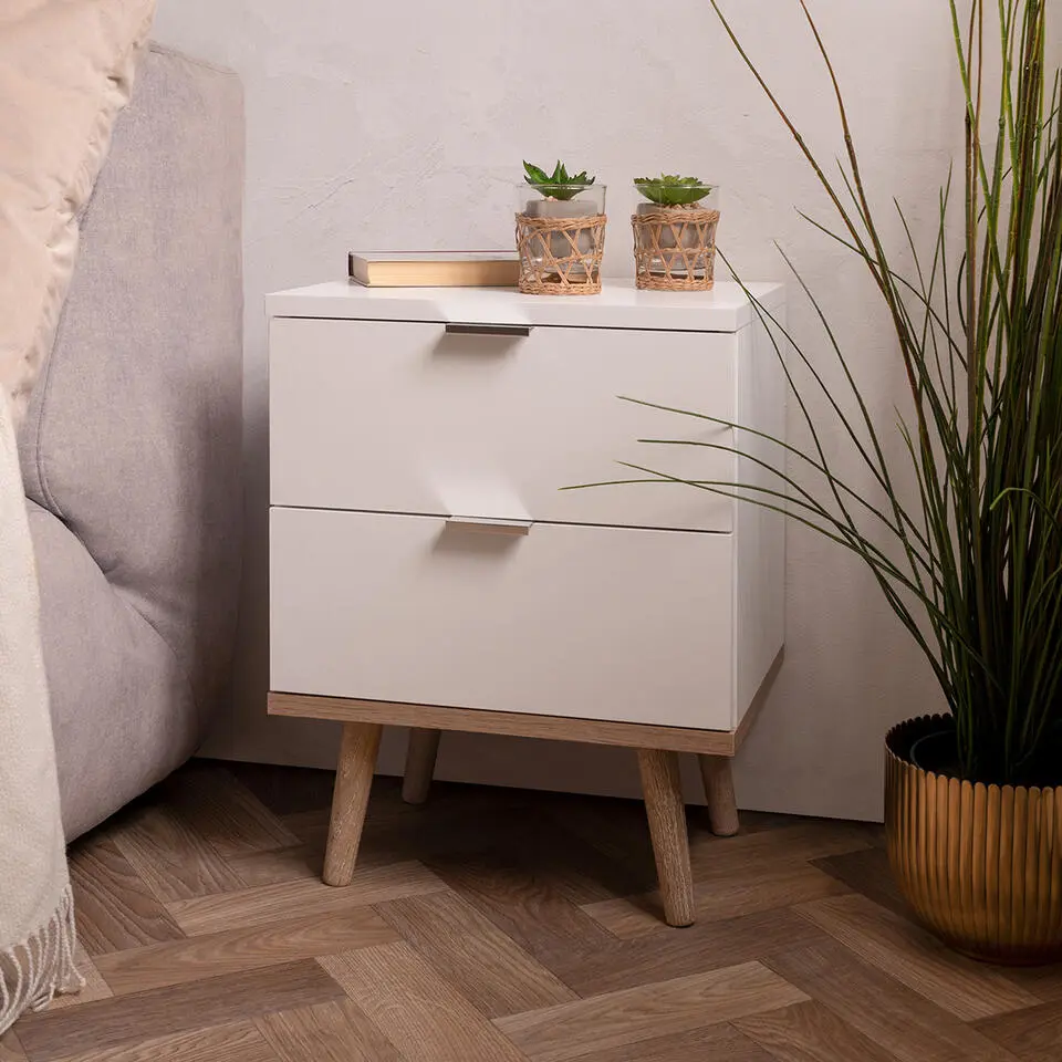 CALICOSY - Nachtkastje COPENHAGUE - Wit - 51,9x40x30 cm