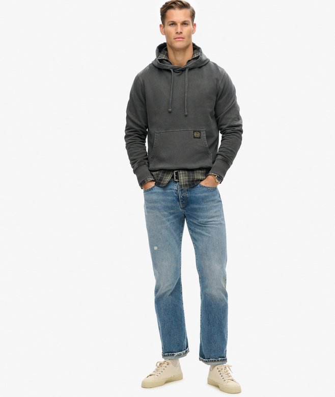 Contrast Stitch Relaxed Hoodie