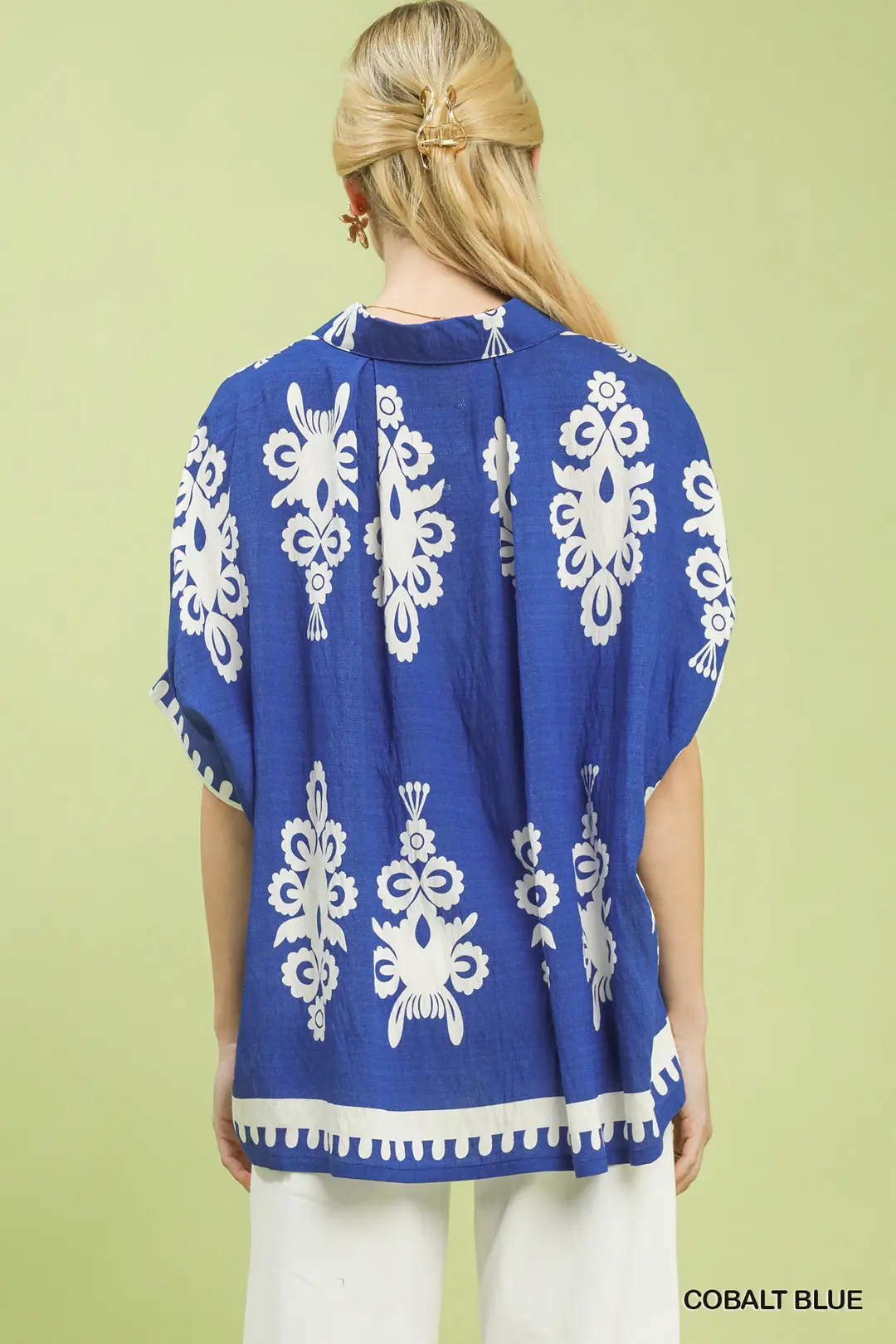 Abstract Print Button Down Short Sleeve Shirt