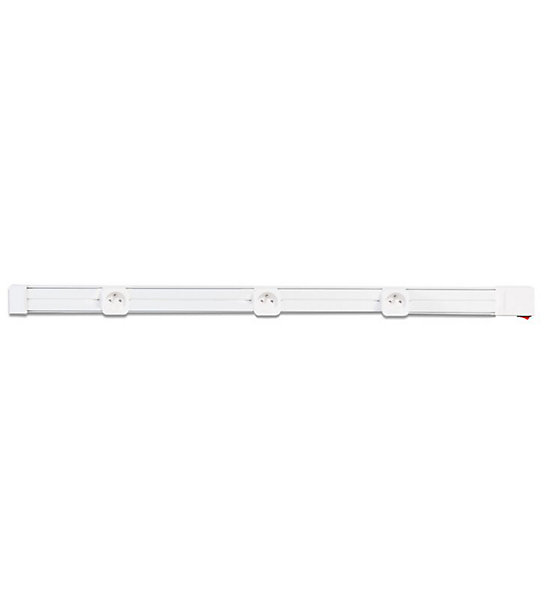 Kit rail electrique interrupteur et prises de courant coulissante ANGEL 250V Couleur - Blanc, Dimension - 2 metres