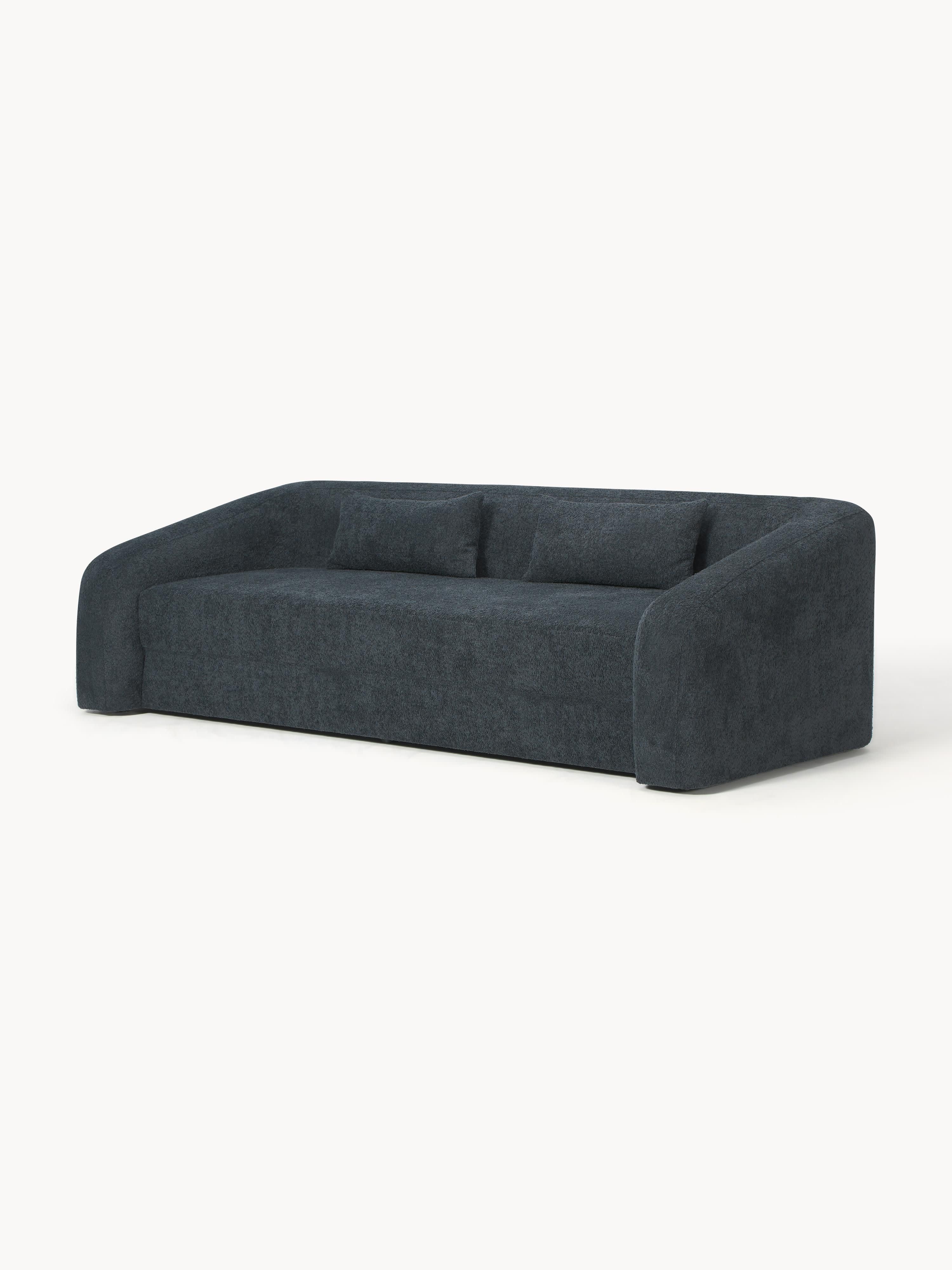 Schlafsofa Eliot (3-Sitzer) aus Teddy-Bouclé