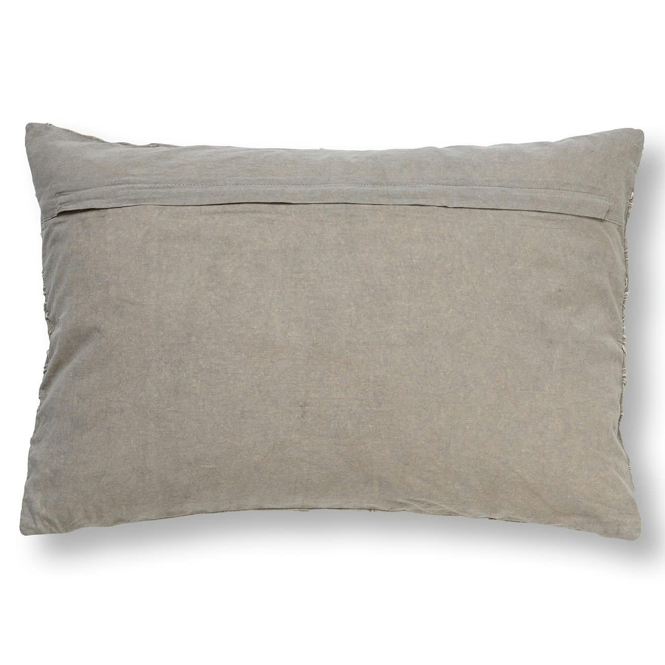 EVY - Housse de coussin gris en coton-40x60 cm avec motif fleuri