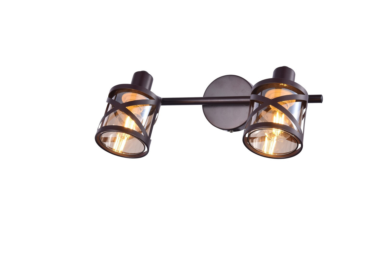 Kinkiet brązowo-bursztynowy Oberon 2xE14x40W wym:15x30x15cm IP20 Rabalux