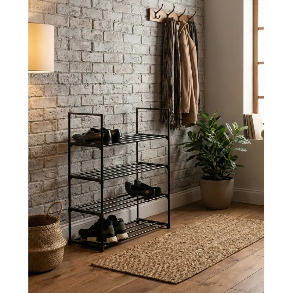 Schoenenrek - 65 x 30 x 74 cm - Zwart