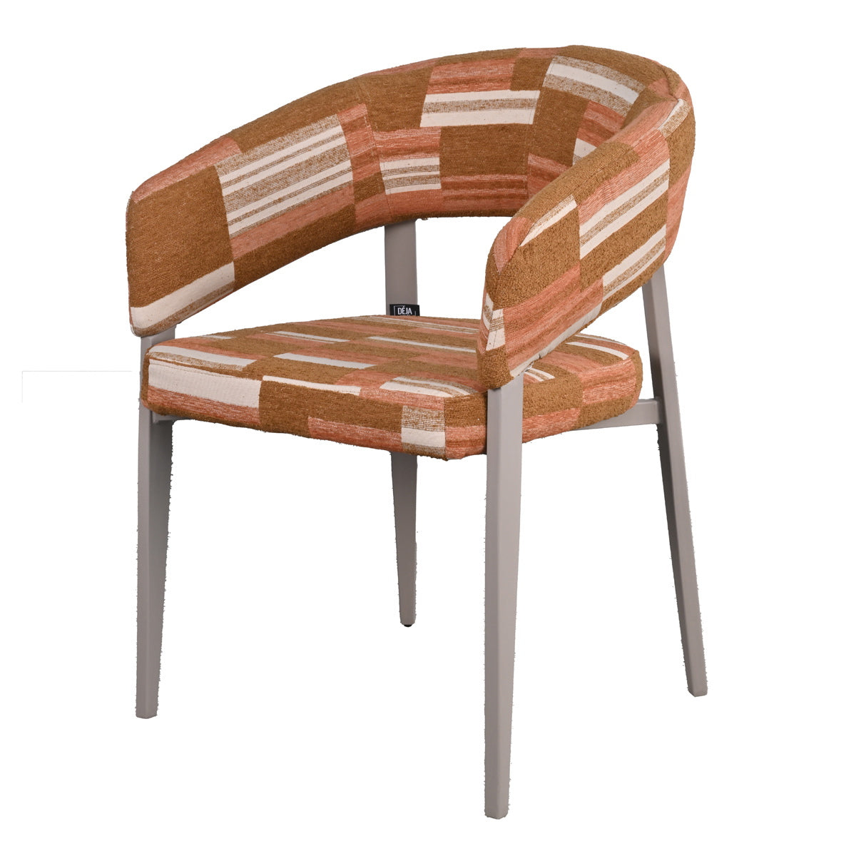 DÉJA Living Eetkamerstoel Malmö - Terracotta/Greige Stof - Set van 2