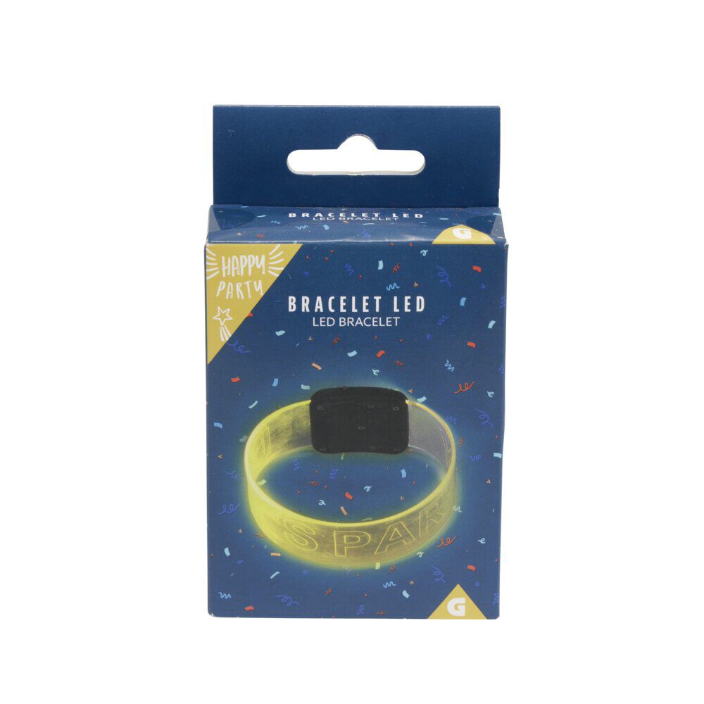 Bracelet LED avec message Let's Party L21cm (3 modèles)