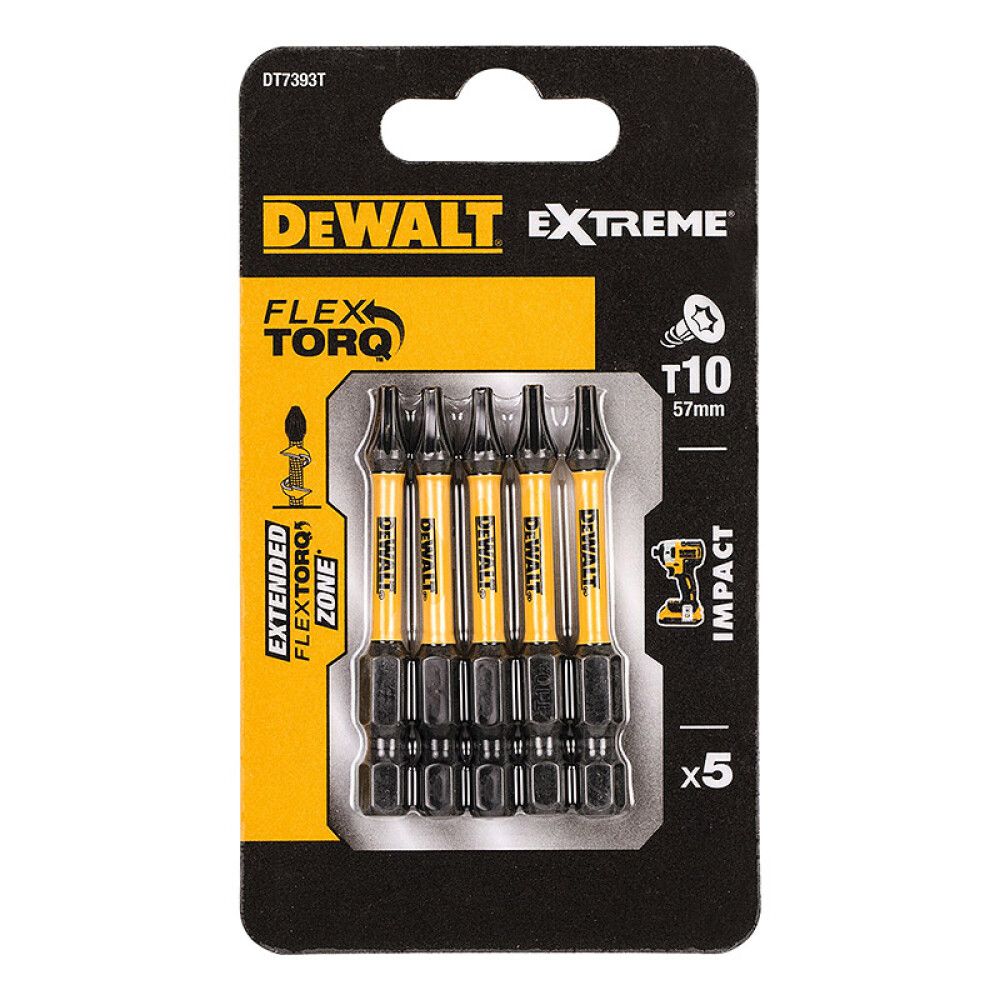 TORSJONBITS DEWALT DT7393T-QZ T10 57MM 5STK