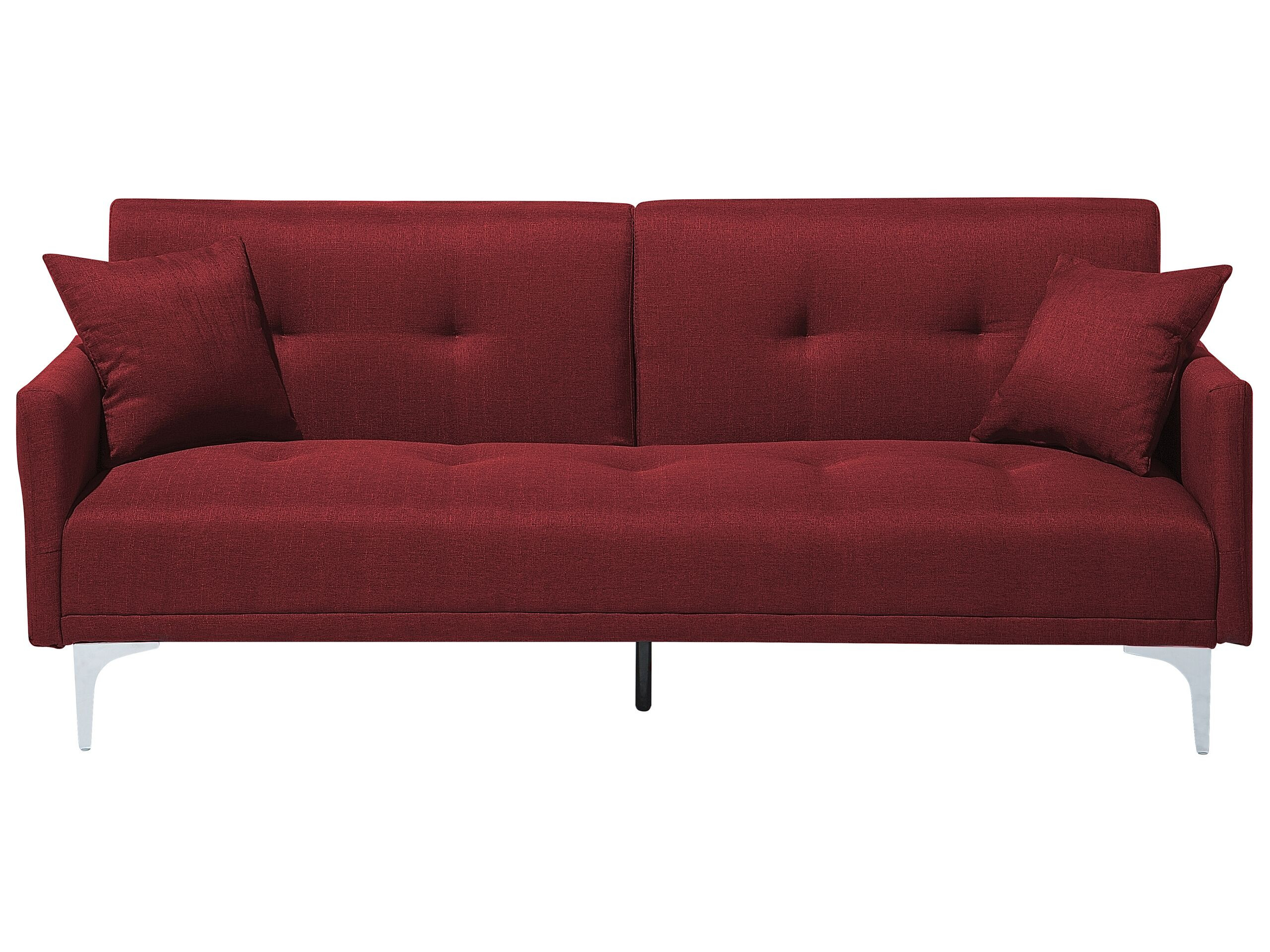 Sofa rozkładana LUCAN Bordowy dla 3 osób