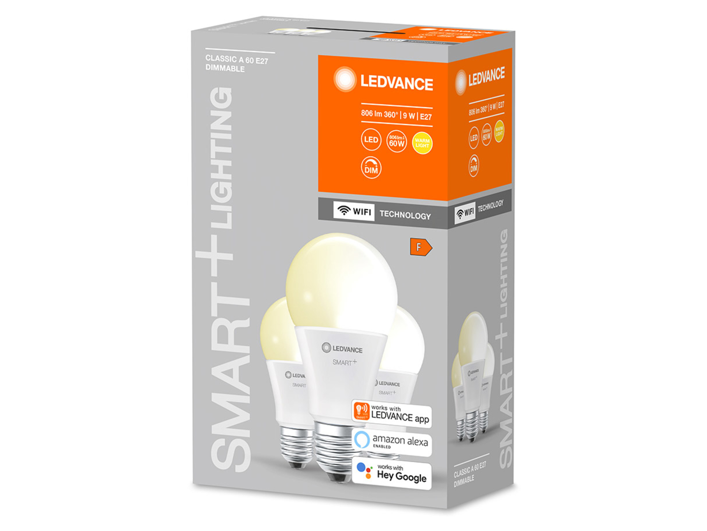 Żarówka LED SMART 3szt. E27 9Wz ciepłą barwą światła