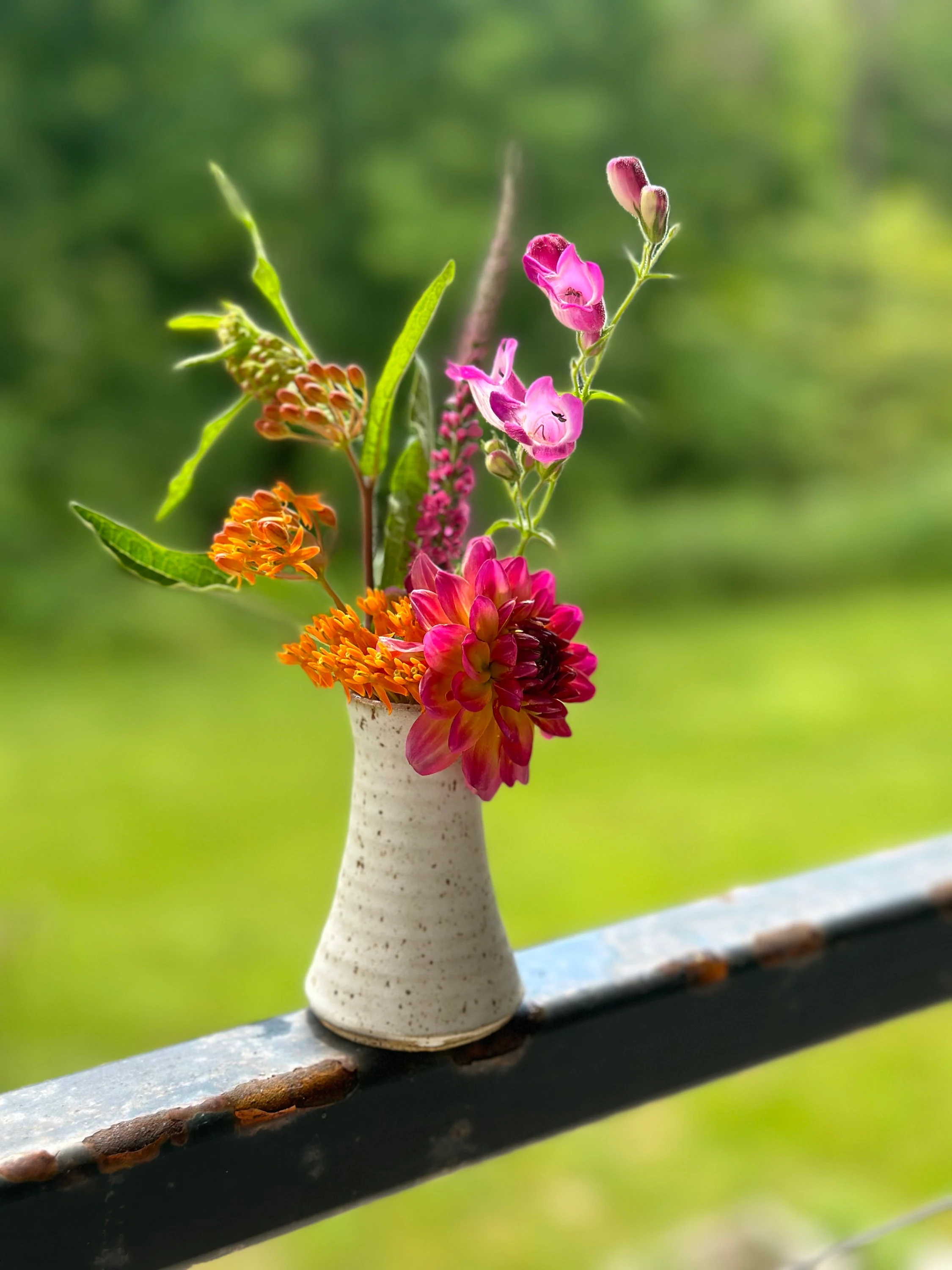 small flower vase pottery clay ceramic