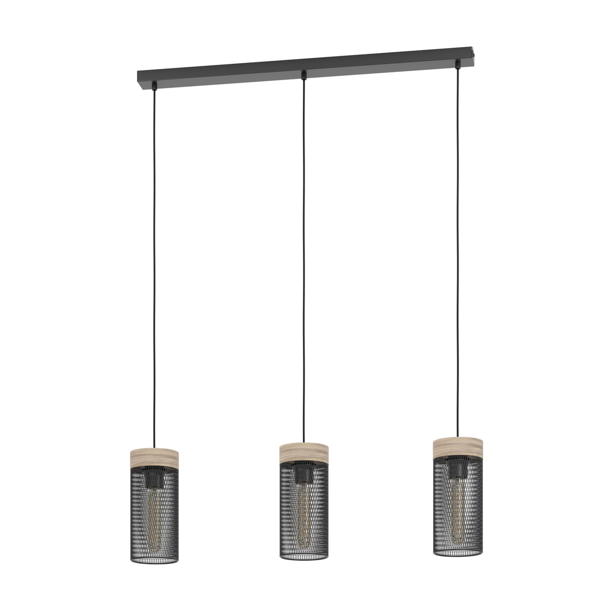 EGLO hanglamp Kilnsdale - e27 - 81 cm - zwart/bruin