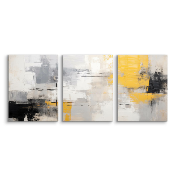 3x Obraz Set Abstrakcja Na Betonie W Stylu Nowoczesnym 30x40cm