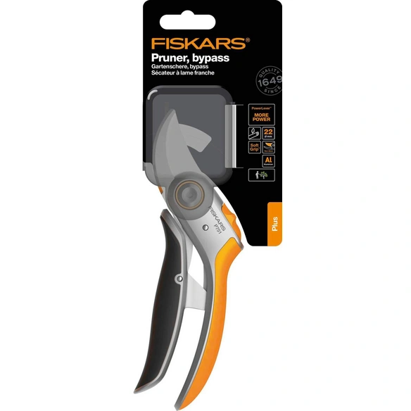 Bypass-Gartenschere, P751, ergonomisch geformt, orange, schwarz