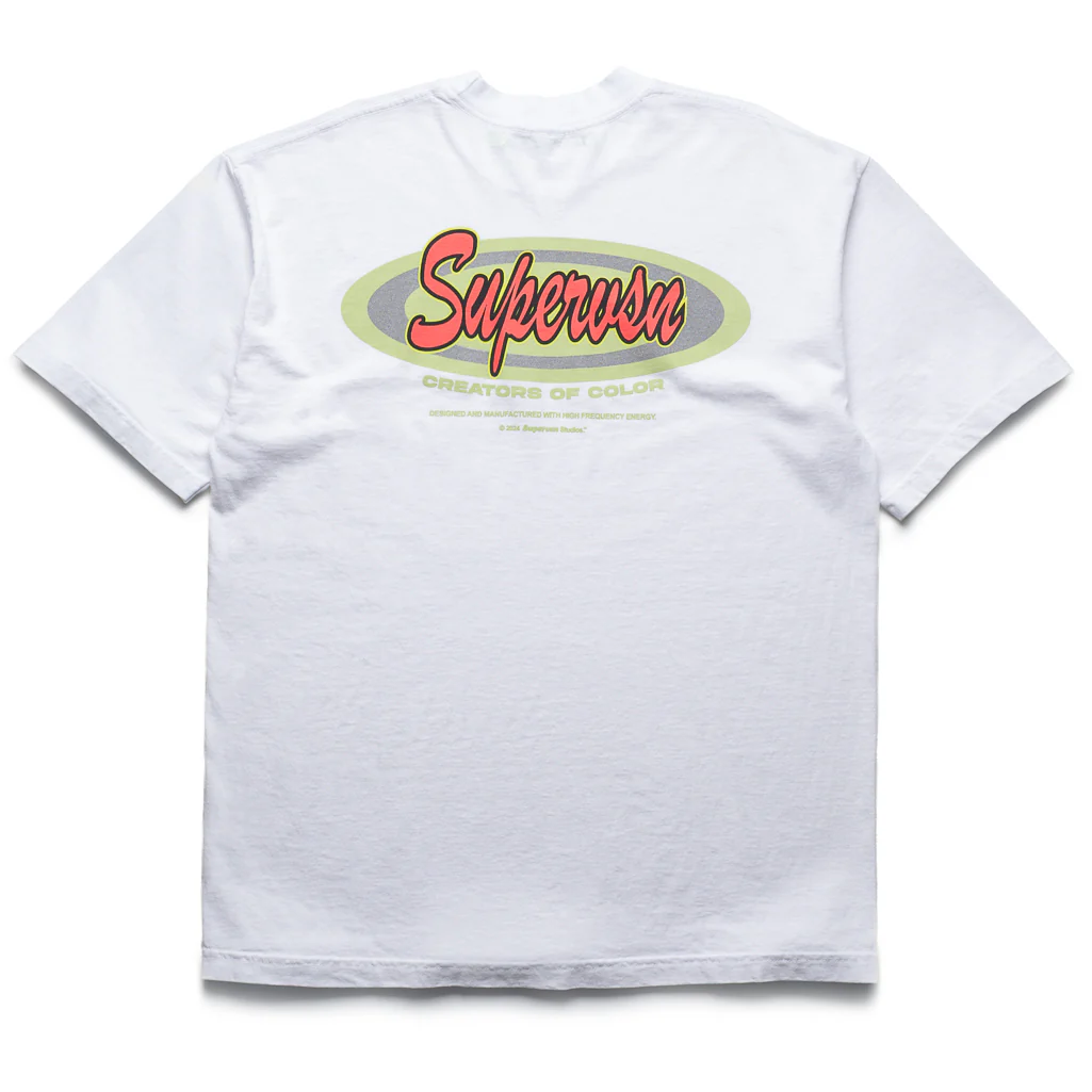 Supervsn Spot Sticker Tee - White