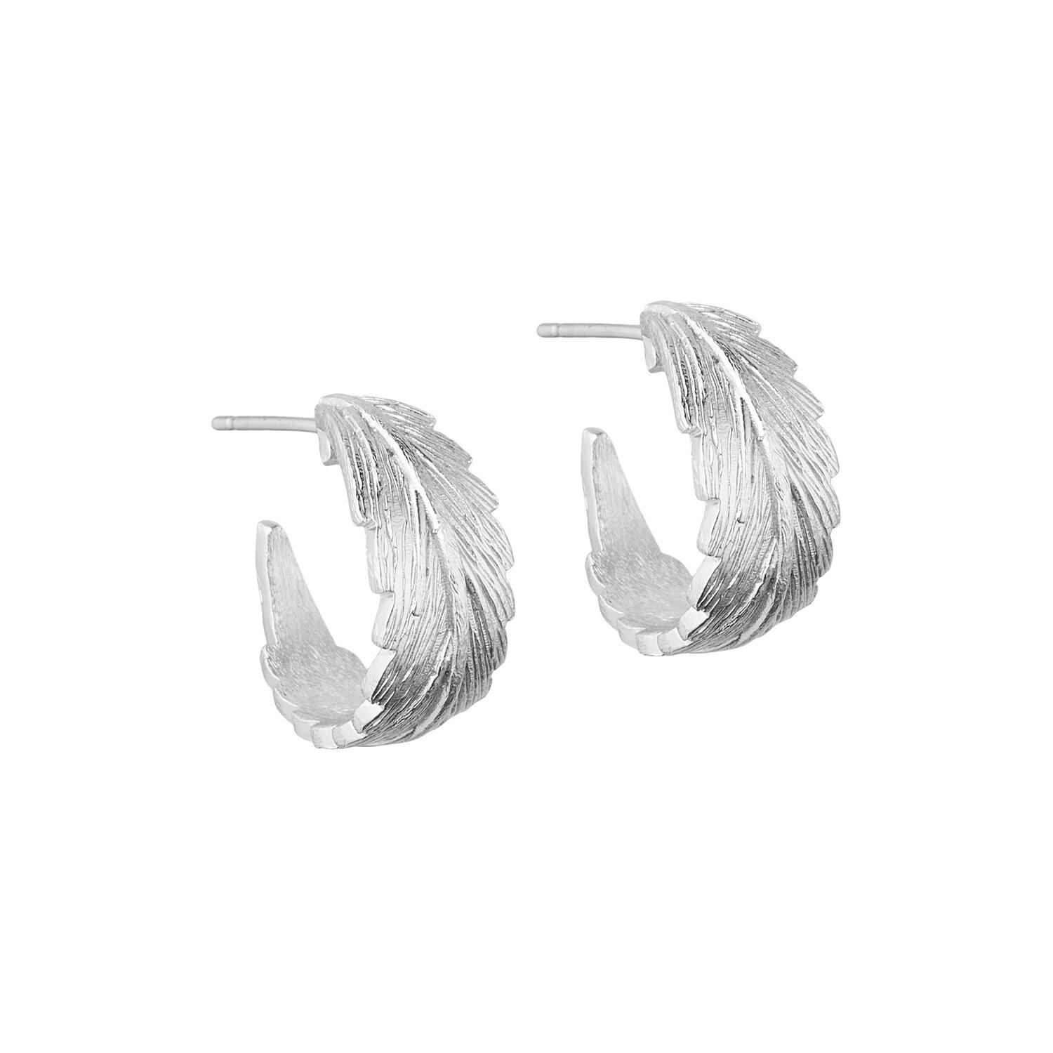 Linn wide hoops, forsølvet