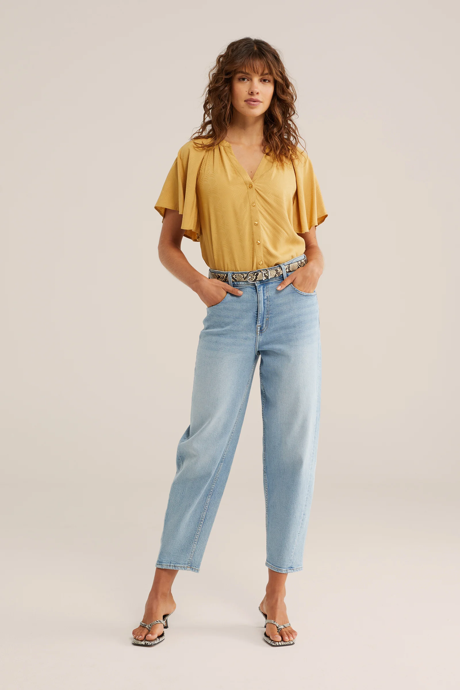 Dames blouse met jacquard