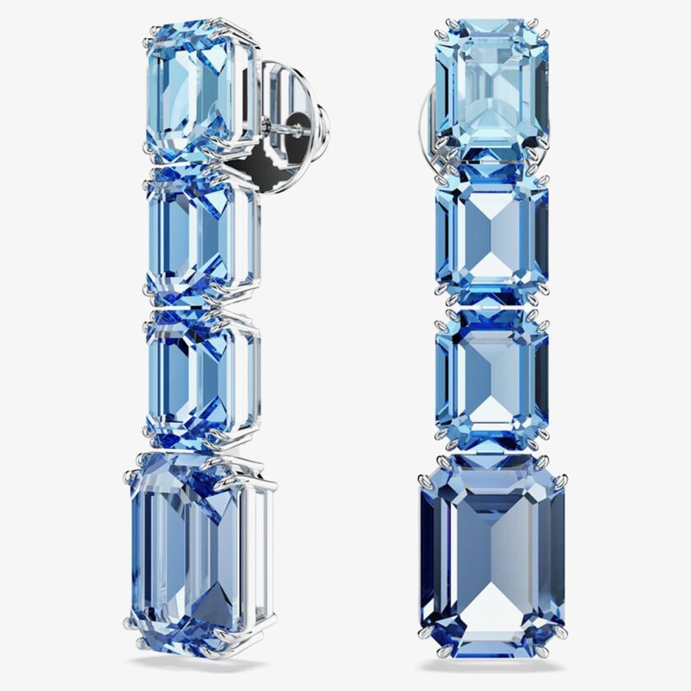 Swarovski Swarovski Millenia Rhodium Plated Crystal Dropper Earrings 5696516