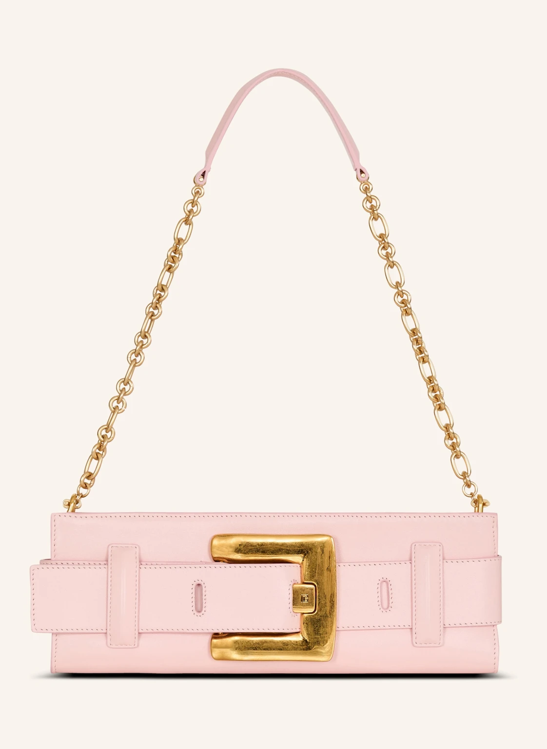 BALMAIN Anthem Clutch aus Glattleder