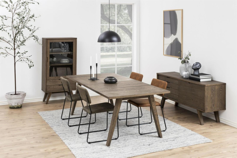STÓŁ A-line 200x95cm DĄB BIELONY fornir OLEJOWANY BLAT