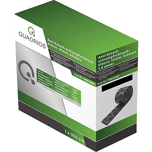 Gaine thermorétractable sans colle Quadrios 19008CA064 noire 18 mm 2:1 1,60 m
