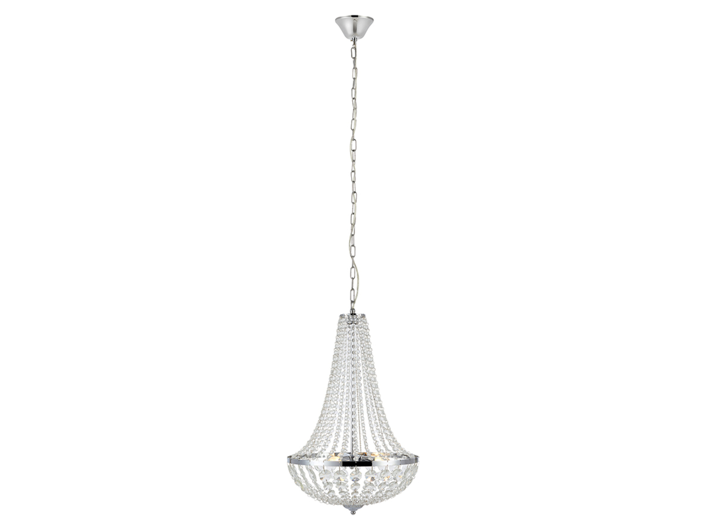 Lampa wisząca Granso3-punktowa metalowa srebrna