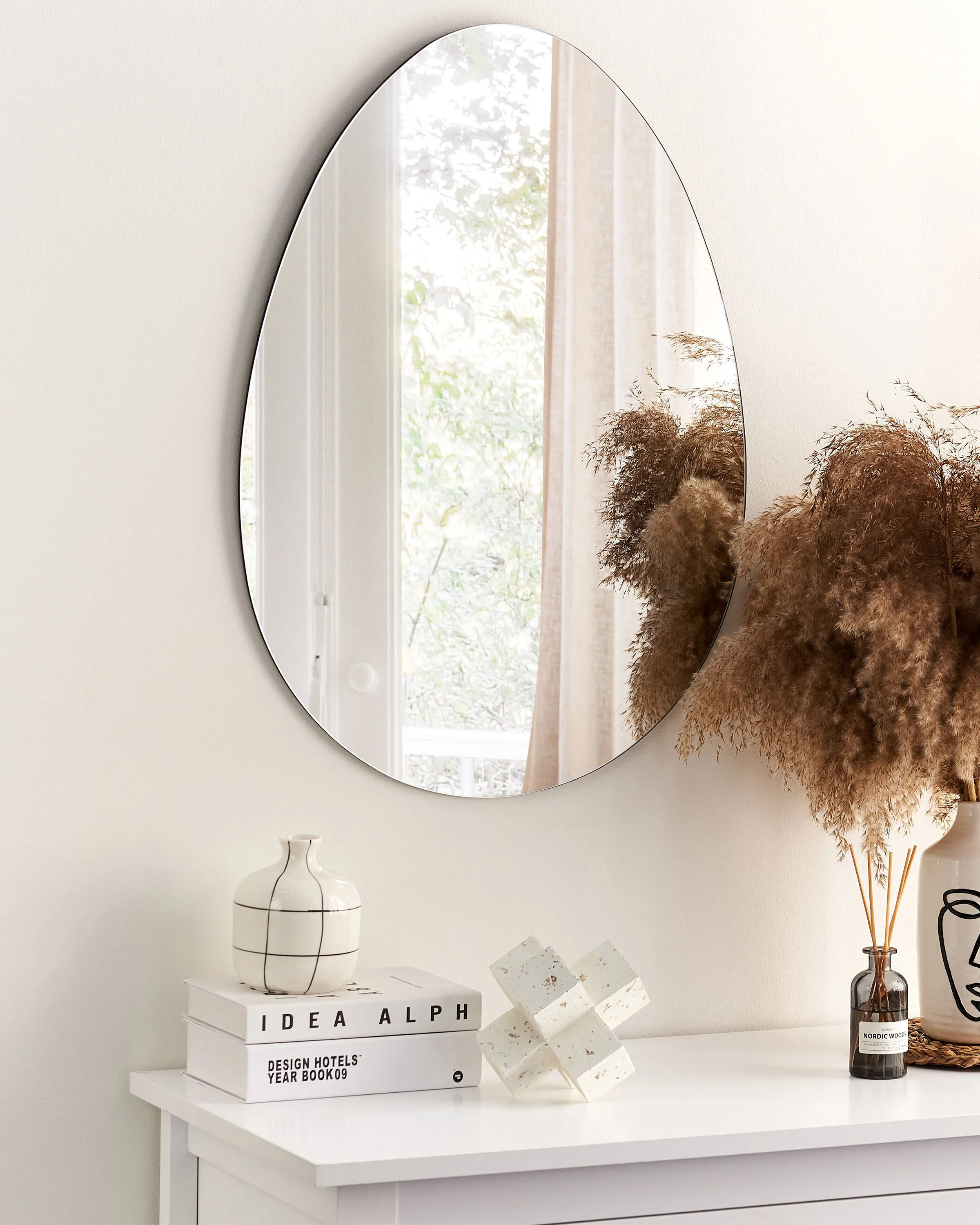 Wall Mirror MONTRESOR 50 cm 70 cm Silver