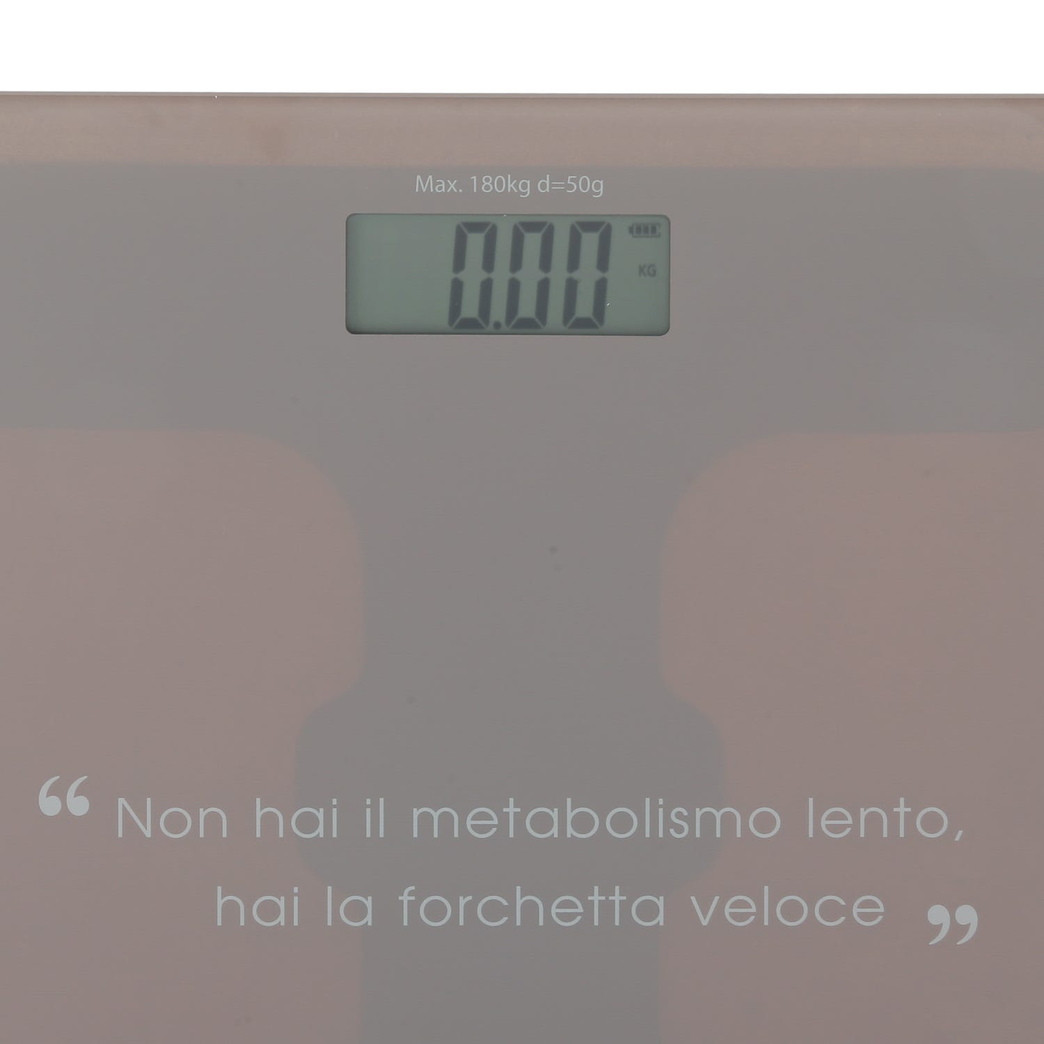 Bilancia pesapersone digitale tortora con scritta
