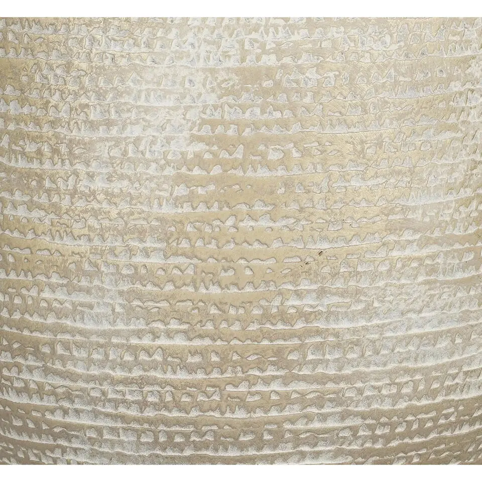 Mica Decorations Plantenpot - terracotta - champagne/wit -29x26cm