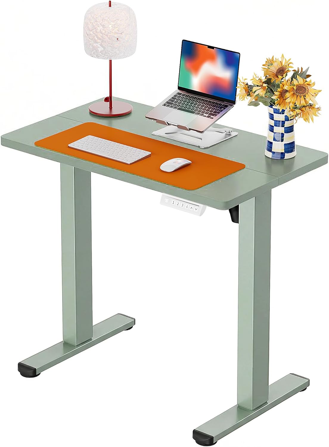 ErGear Height Adjustable Electric Standing Desk, 32 x 19 Inches Sit Stand up Desk, Memory Computer Home Office Desk,Green