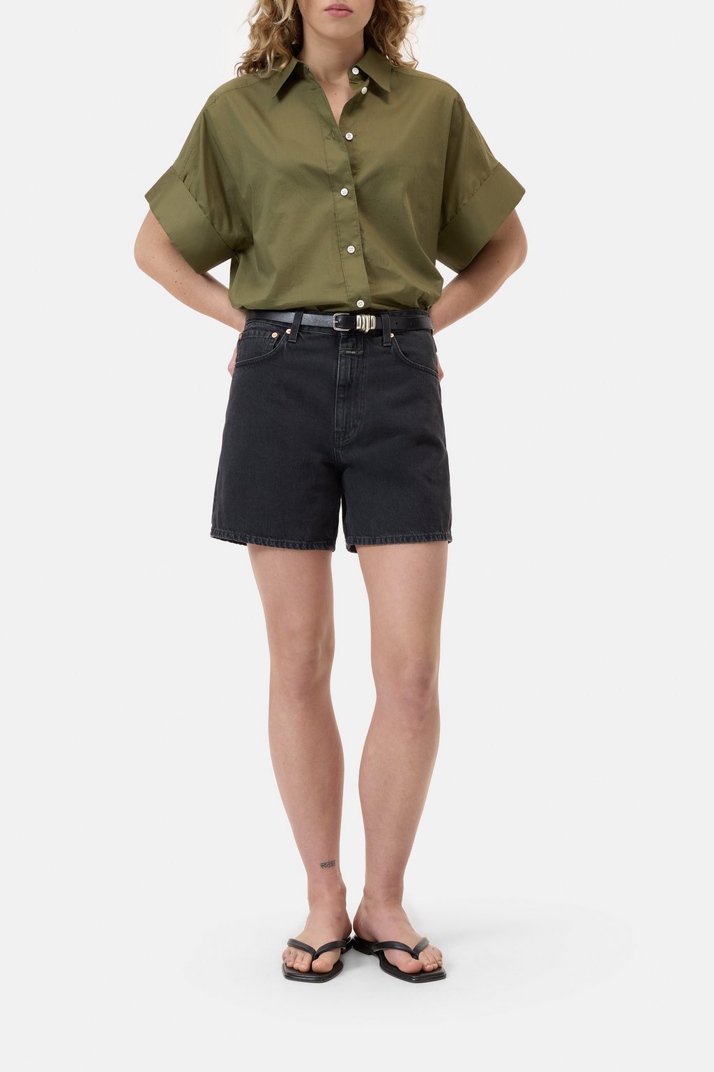 Kurzarm-Bluse aus Baumwolle