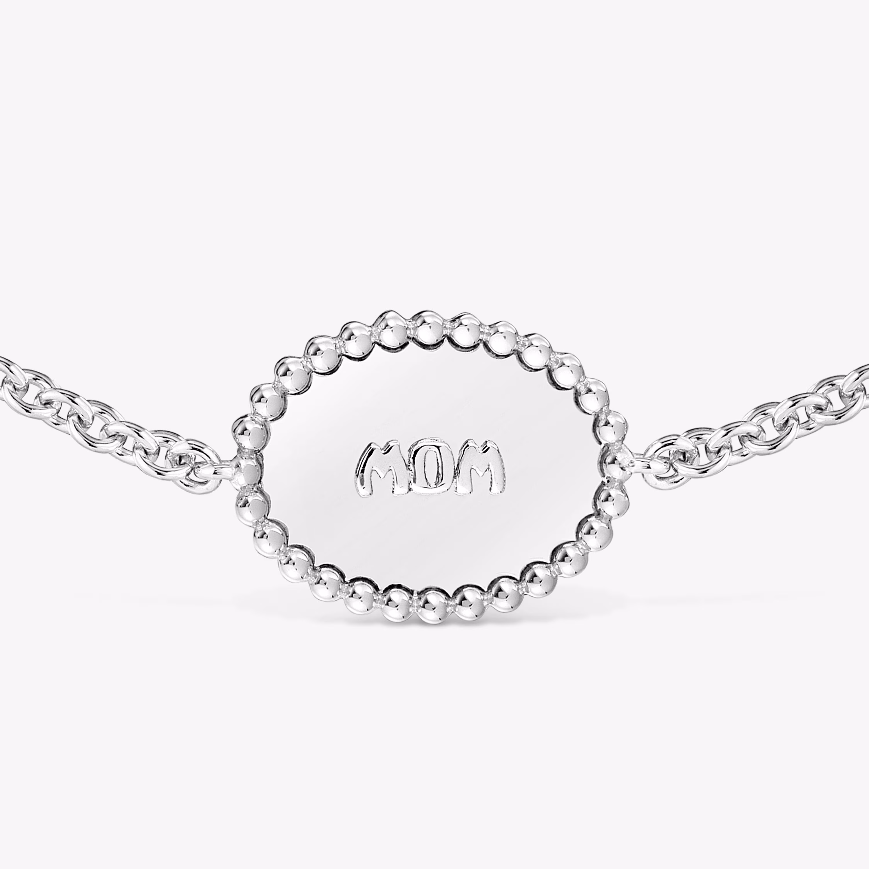 Pulsera cadena de plata placa TOUS Mom