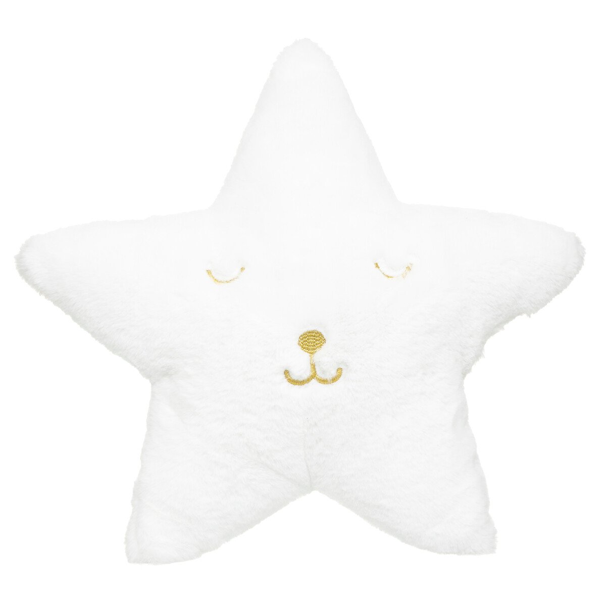 Almofada estrela pelo branco 39x39cm