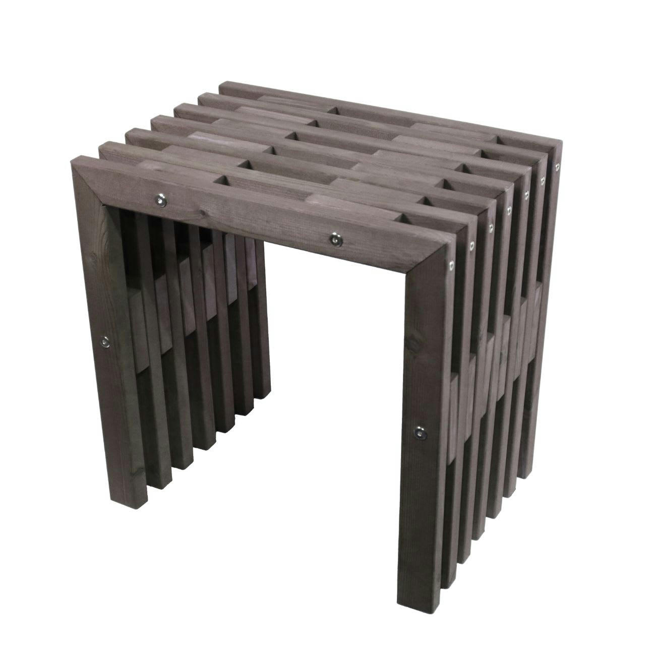 D-BENCH - Banc déco 45 cm pin - gris, huilé