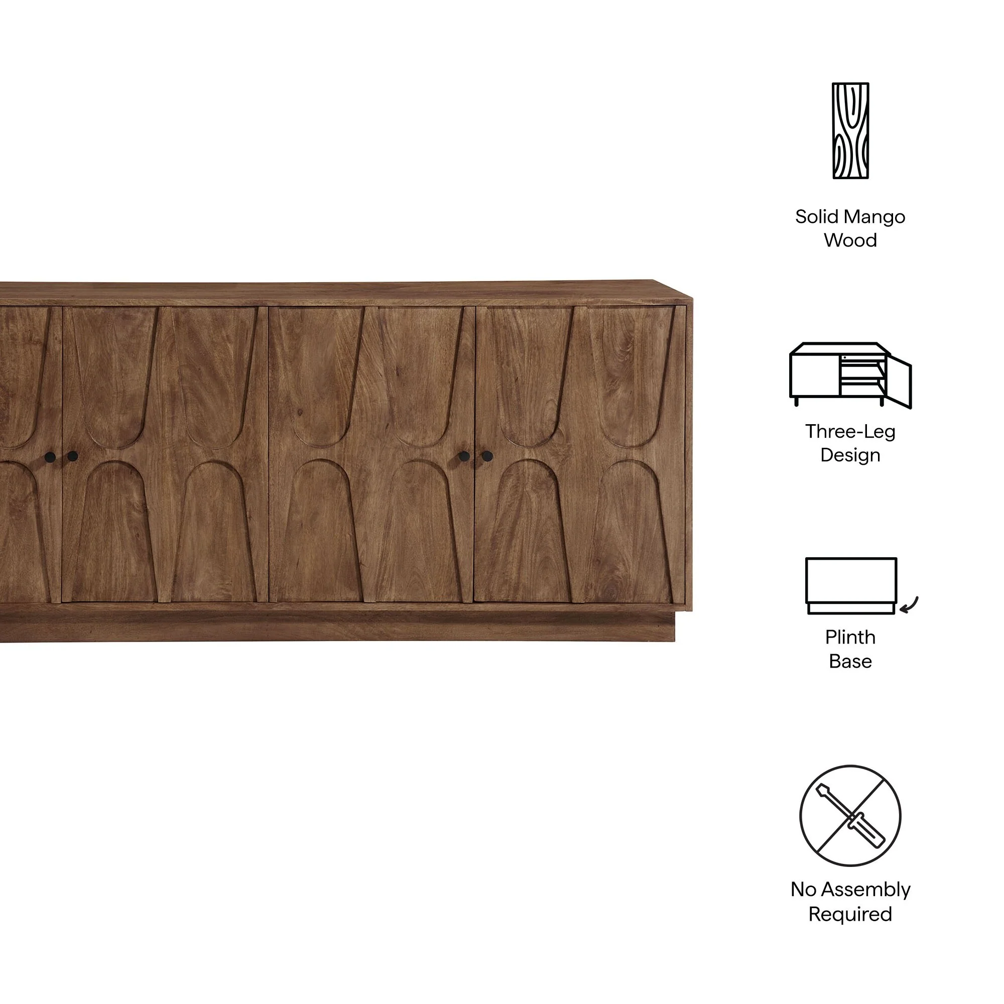 Veda 72 Mango Wood Sideboard Cabinet