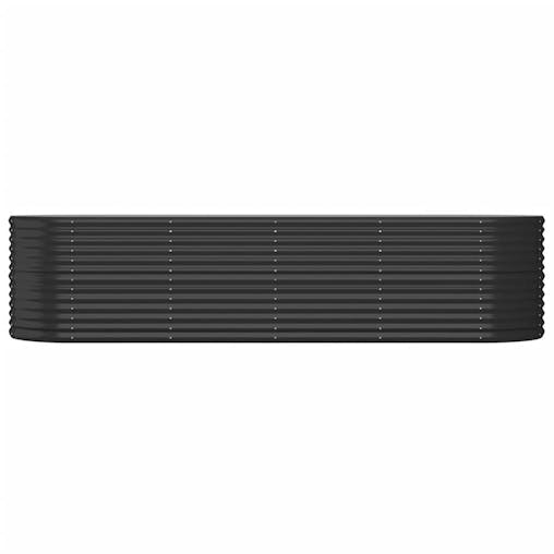 NNEVL Garden Raised Bed Powder-Coated Steel 296x80x68 cm Anthracite