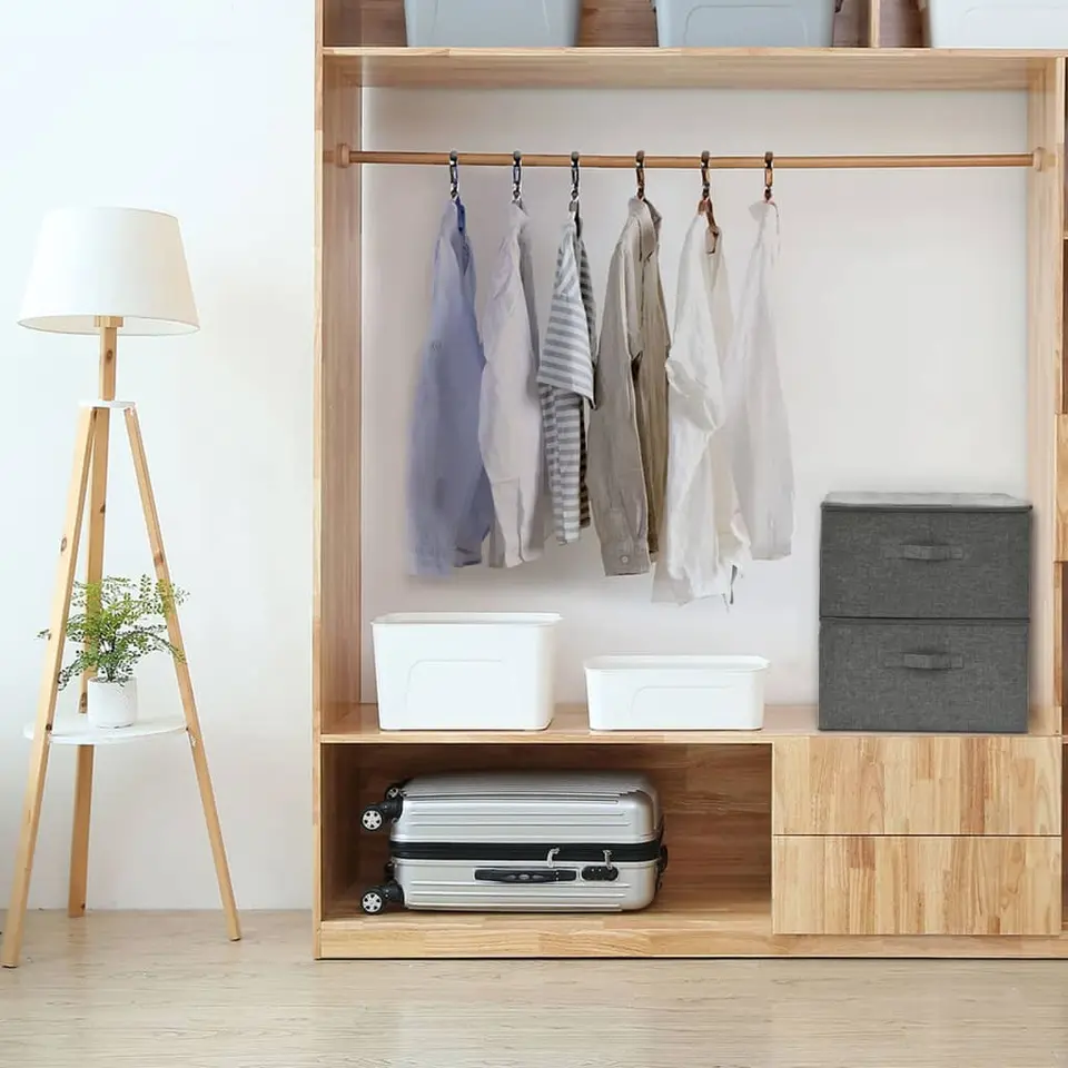 vidaXL - Opbergbox Opbergboxen - Antraciet - Stof - 2 stuks