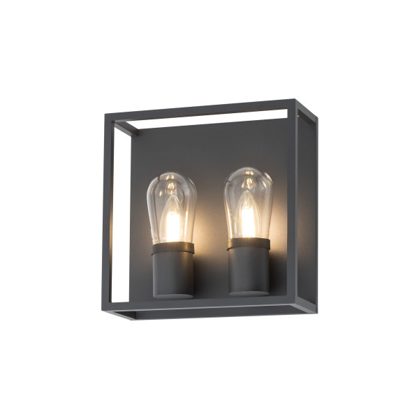 Kinkiet czarny MARGOT 2xE14x6W wym:25x25x12,5cm IP54 Nowodvorski
