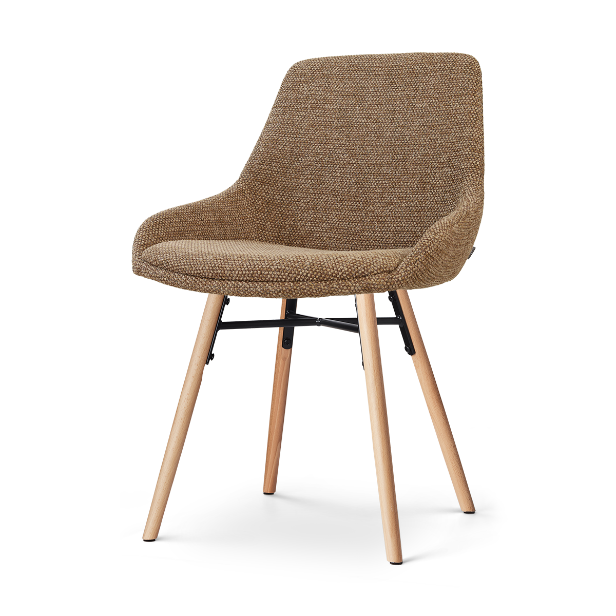 Nolon Nena-Isa eetkamerstoel bruin blend - houten onderstel