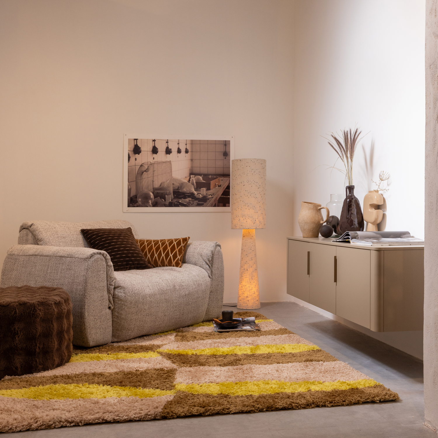 WOOOD Gunnar Tv Meubel - Grenenhout - Mud Bruin - 56x154x44