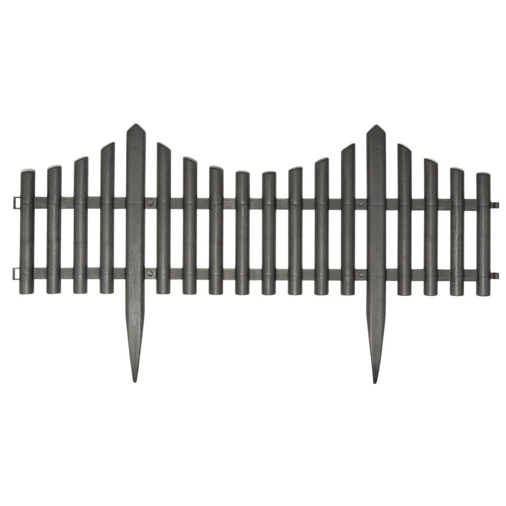 Bordure de jardin à planter plastique blanc L60xH32cm