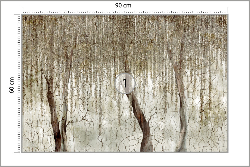 Fototapeta Abstrakcyjna Wierzba Na Betonie 90x60cm