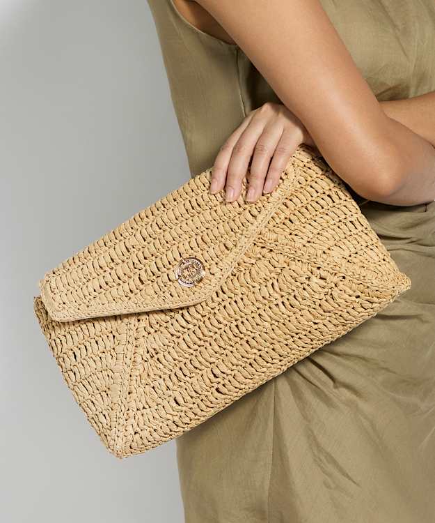 Essentials Natural - Raffia Clutch Bag
