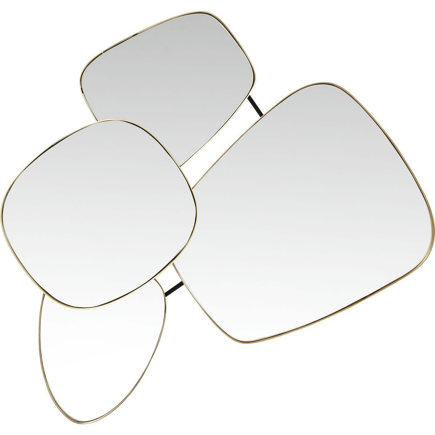 SHAPES - Miroir en acier doré 130x110