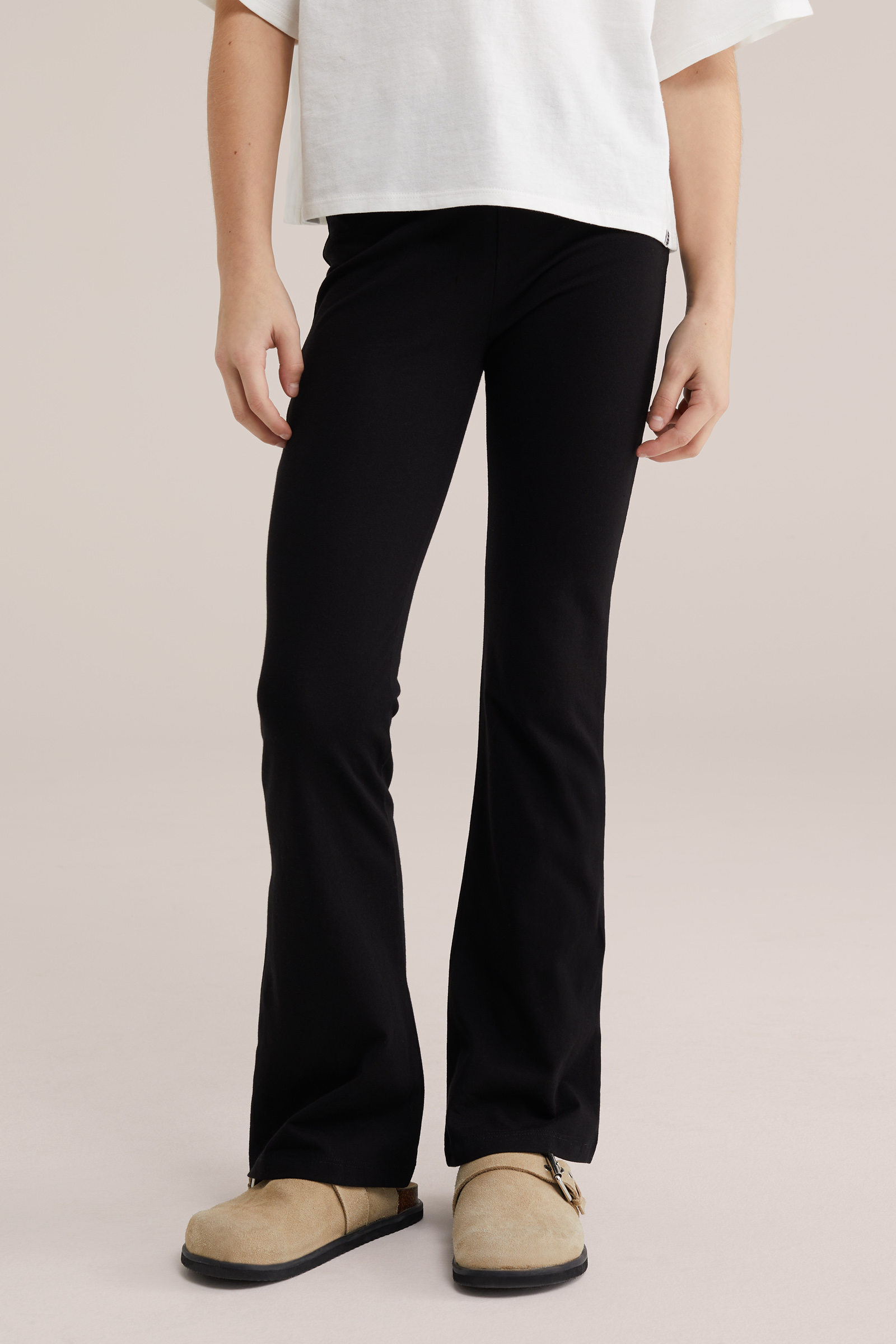 Meisjes flared legging, 2-pack