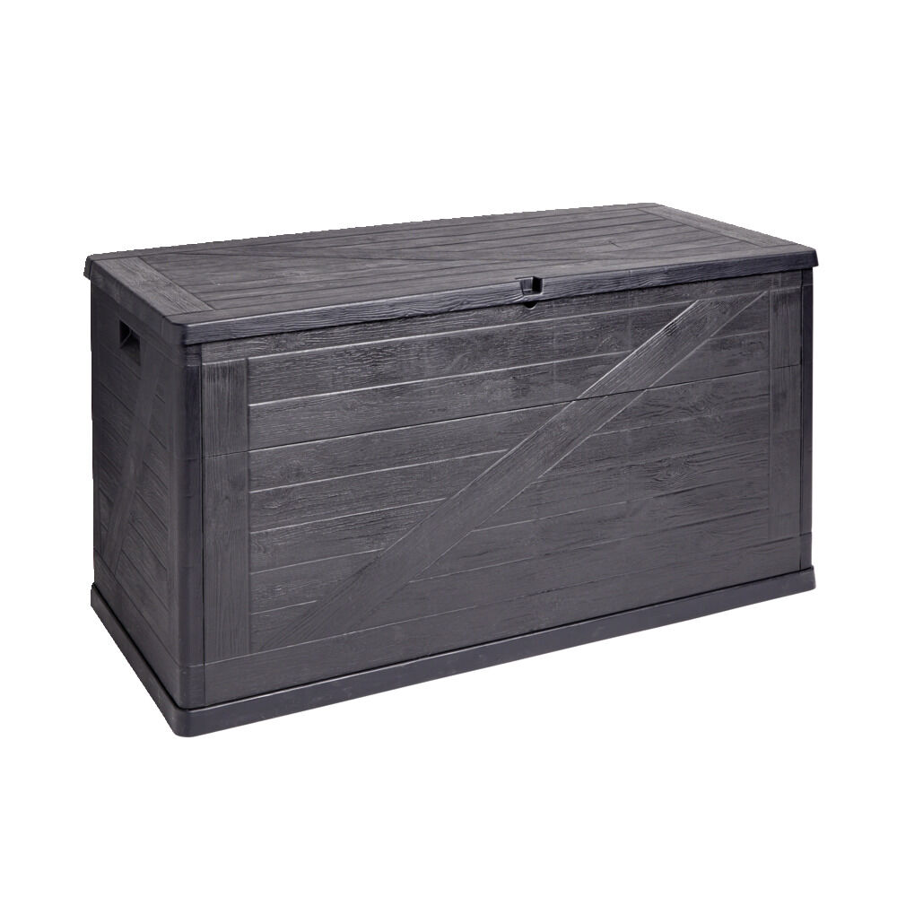 Coffre de rangement 320L plastique gris foncé 119x45xH60cm